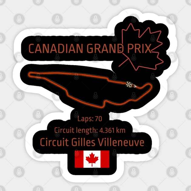 Canadian Grand Prix, Montreal, Circuit Gilles Villeneuve, F1 Sticker by Pattyld